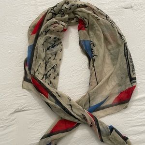 Nordstrom Large Postcard Scarf / Wrap